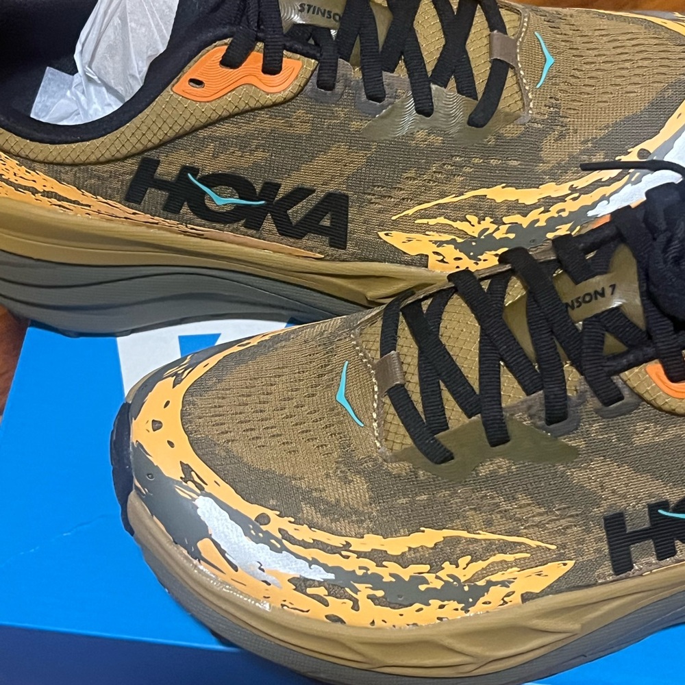 Hoka Men's Athletic Shoes - Brown and Orange